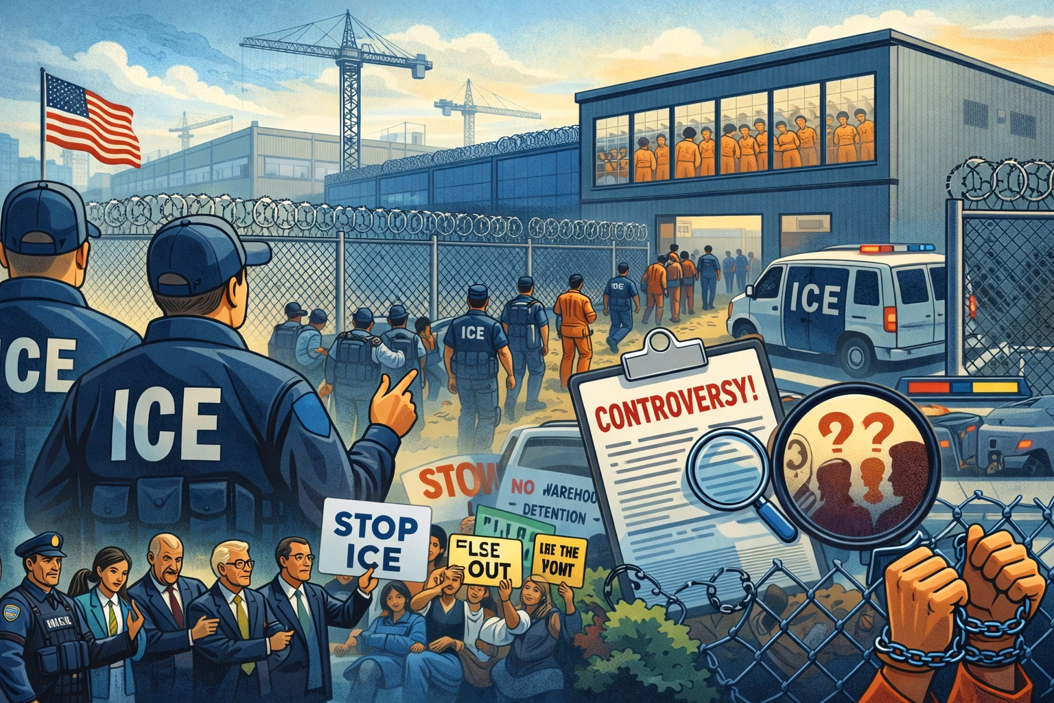 ICE Plans to Build Mega Warehouses To Keep Detainees: A Deep Dive Into the Controversial Proposal